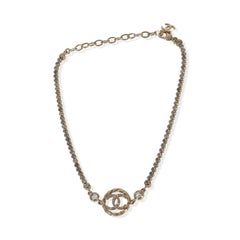Chanel Gold-Plated  2023 CC Choker Necklace