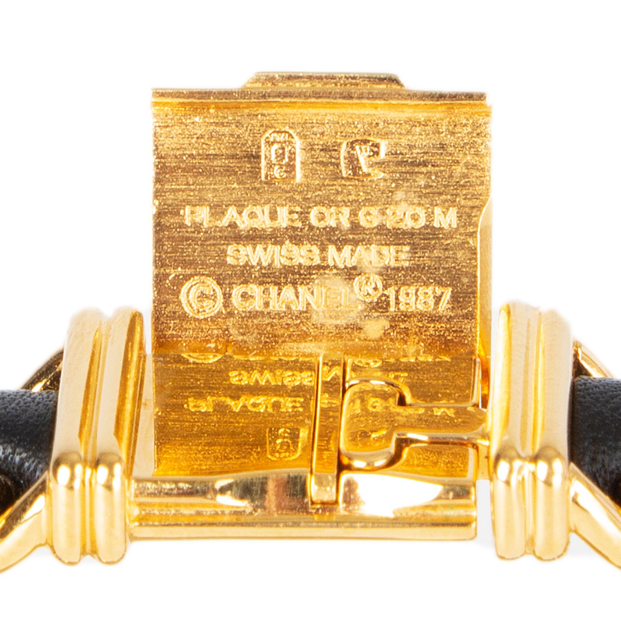 chanel gold chain watch