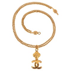 Collana Chanel in metallo placcato oro, 1995