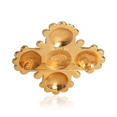 Chanel Vergoldet Vintage 1980's Kreuz Brosche