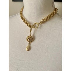 Chanel Gold Plated Vintage Coco Mademoiselle Necklace, Circa 1970s-1980s