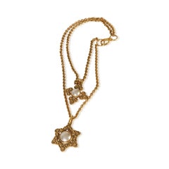 Chanel Gold-Plated Vintage Faux Pearl Pendant