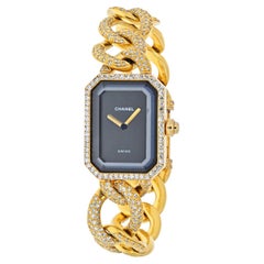 Vintage Chanel Gold Première Diamond Quartz Model H0114 Ladies Watch