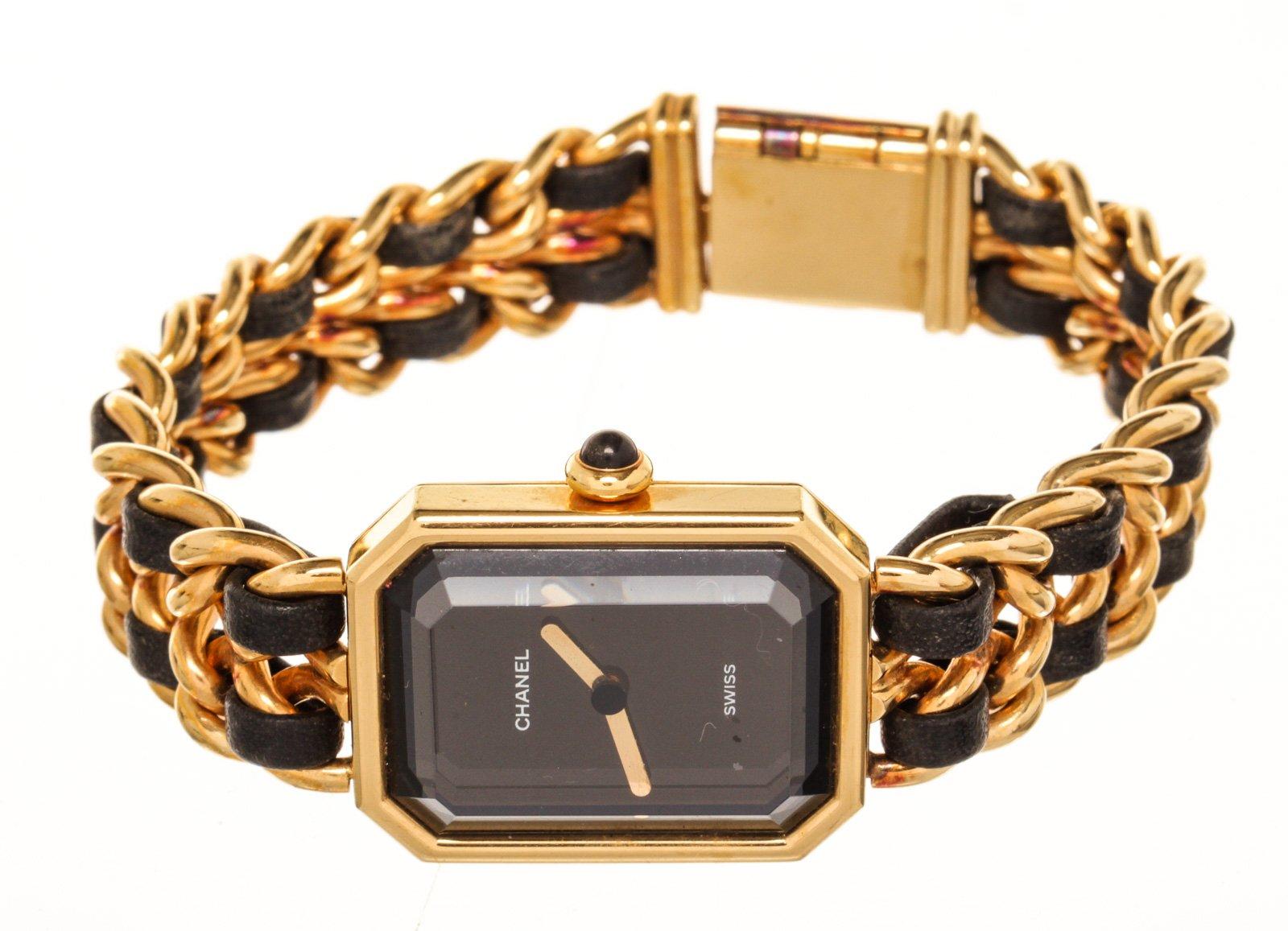 Chanel Gold Premiere L Watch with gold-tone hardware.

46161MSC