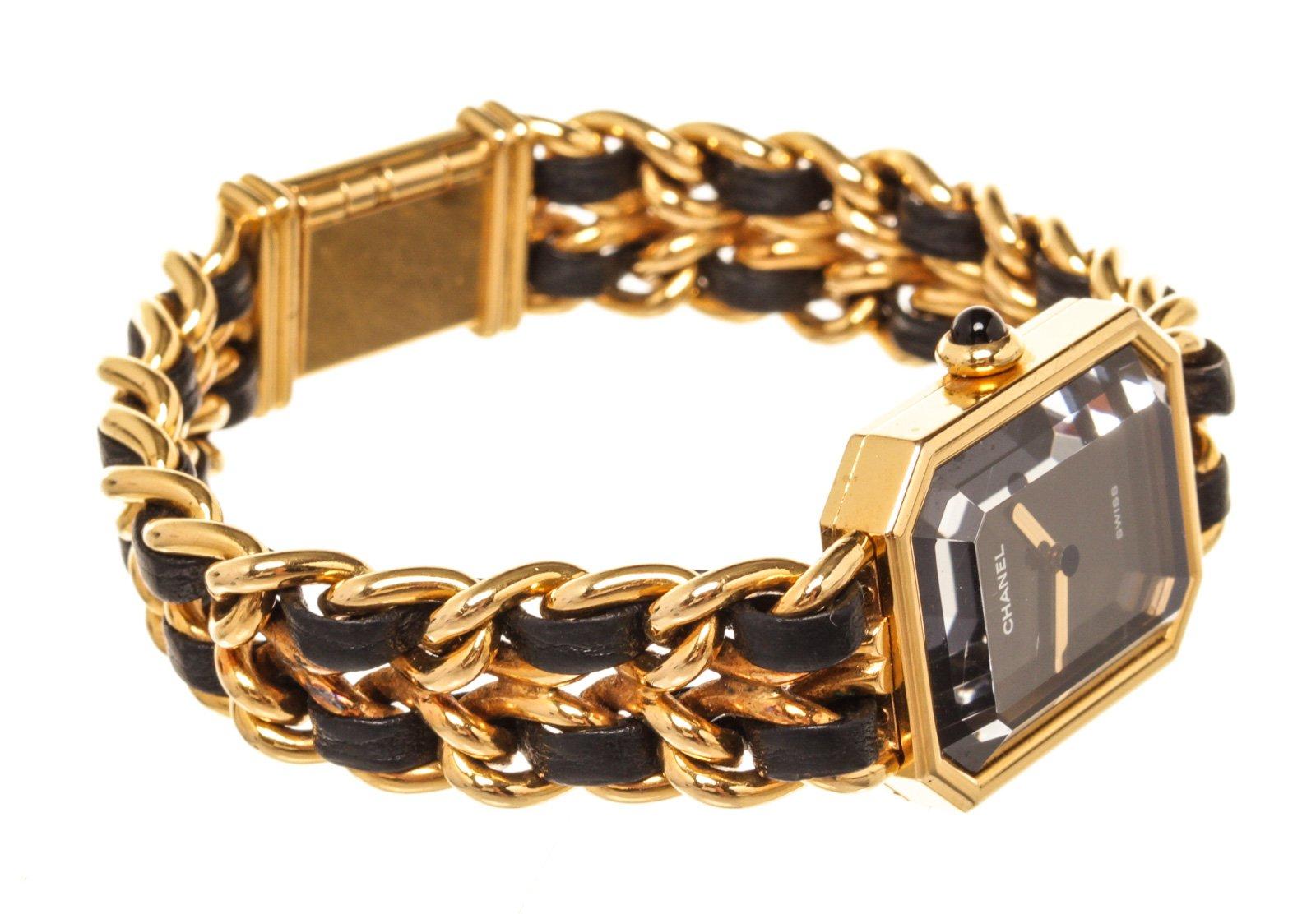 Chanel Gold Premiere L Watch with gold-tone hardware.

46156MSC