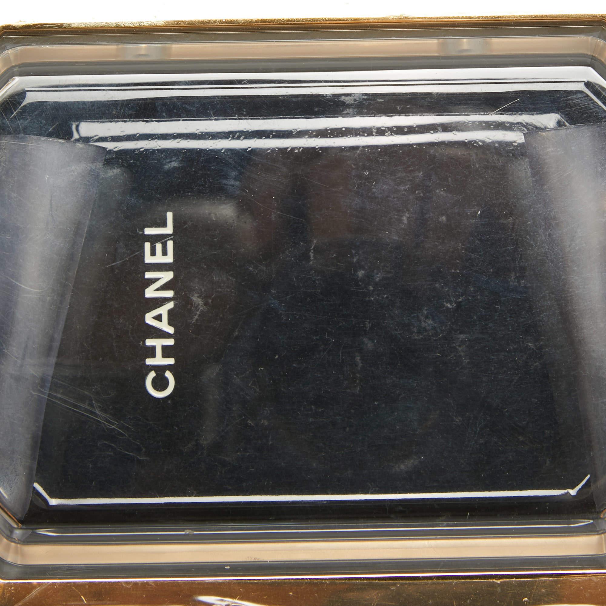 Women's Chanel Gold Premiere Plexiglass Minaudiere Clutch Bag For Sale