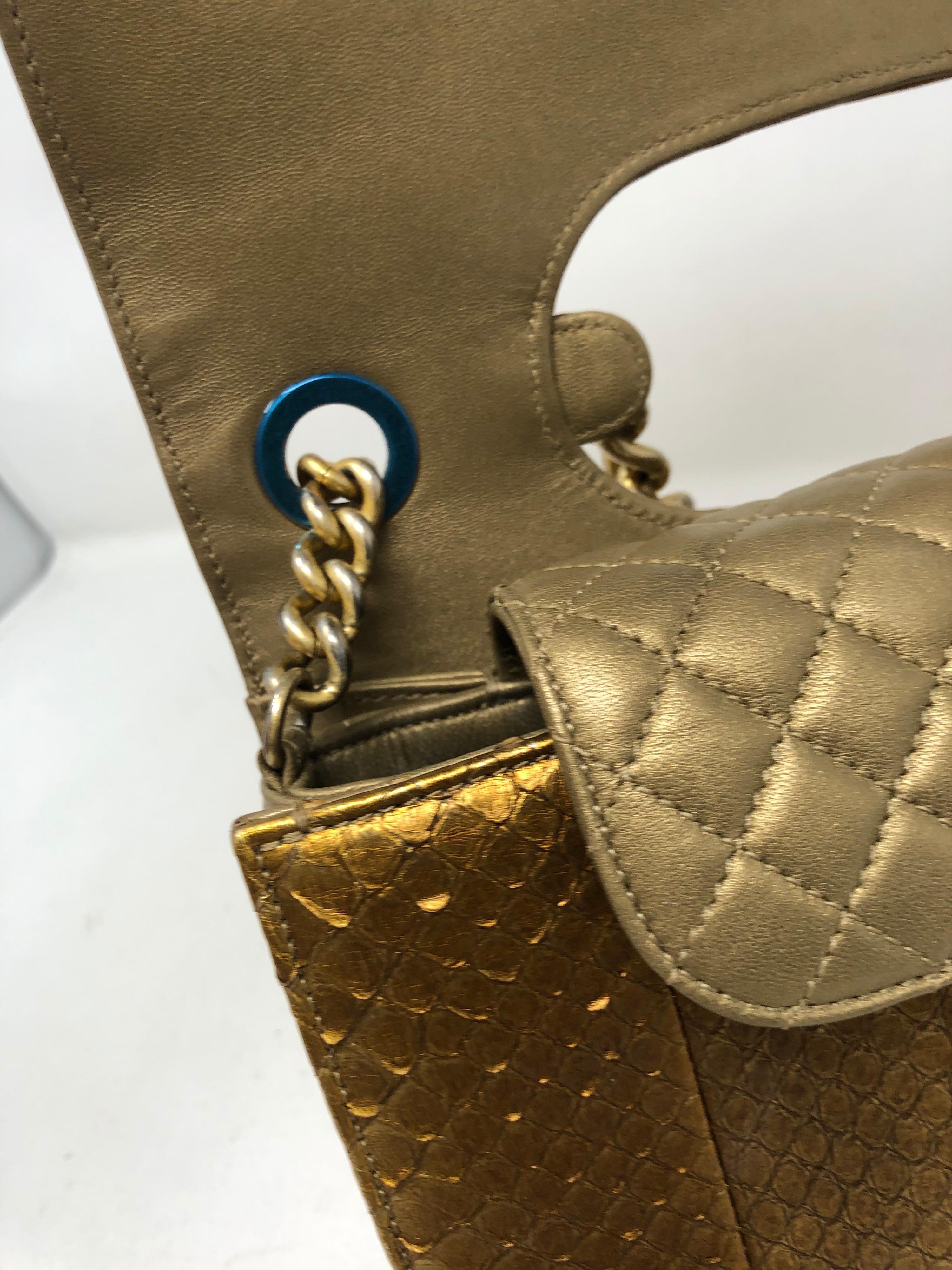 Chanel Gold Python Flap Bag 4