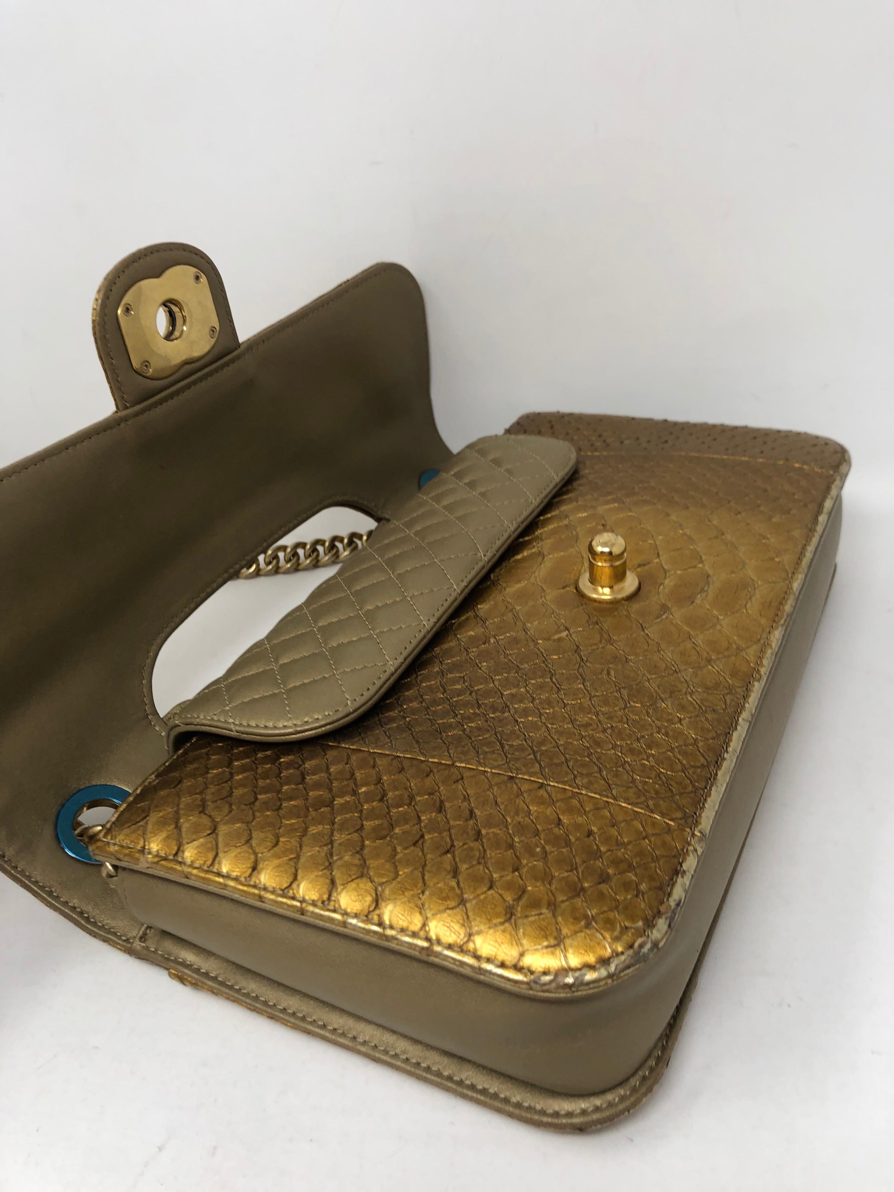 chanel python flap bag