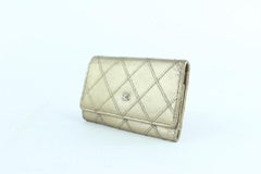 Chanel Gold Quilted 6 Key Holder Case 857025