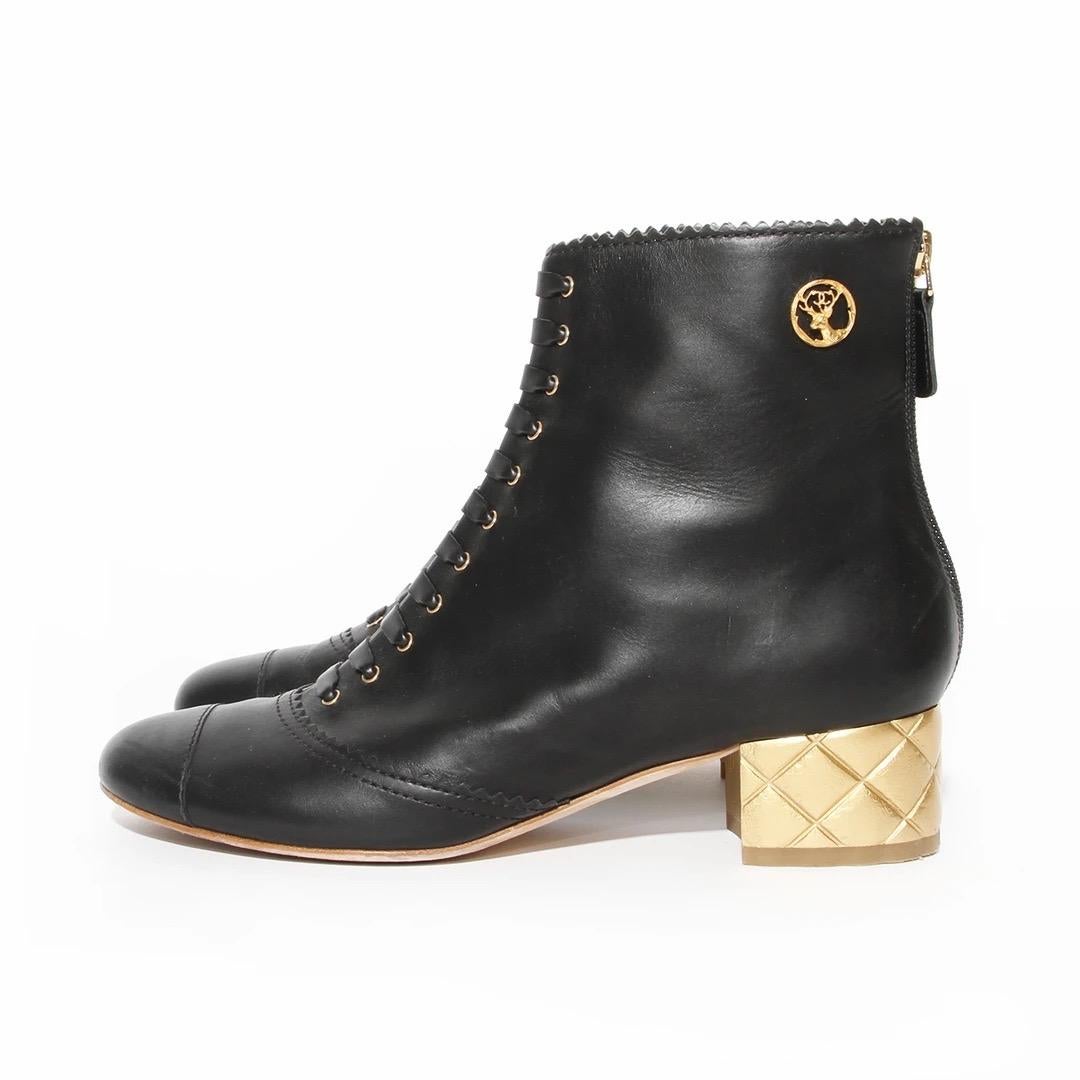 chanel quilted booties