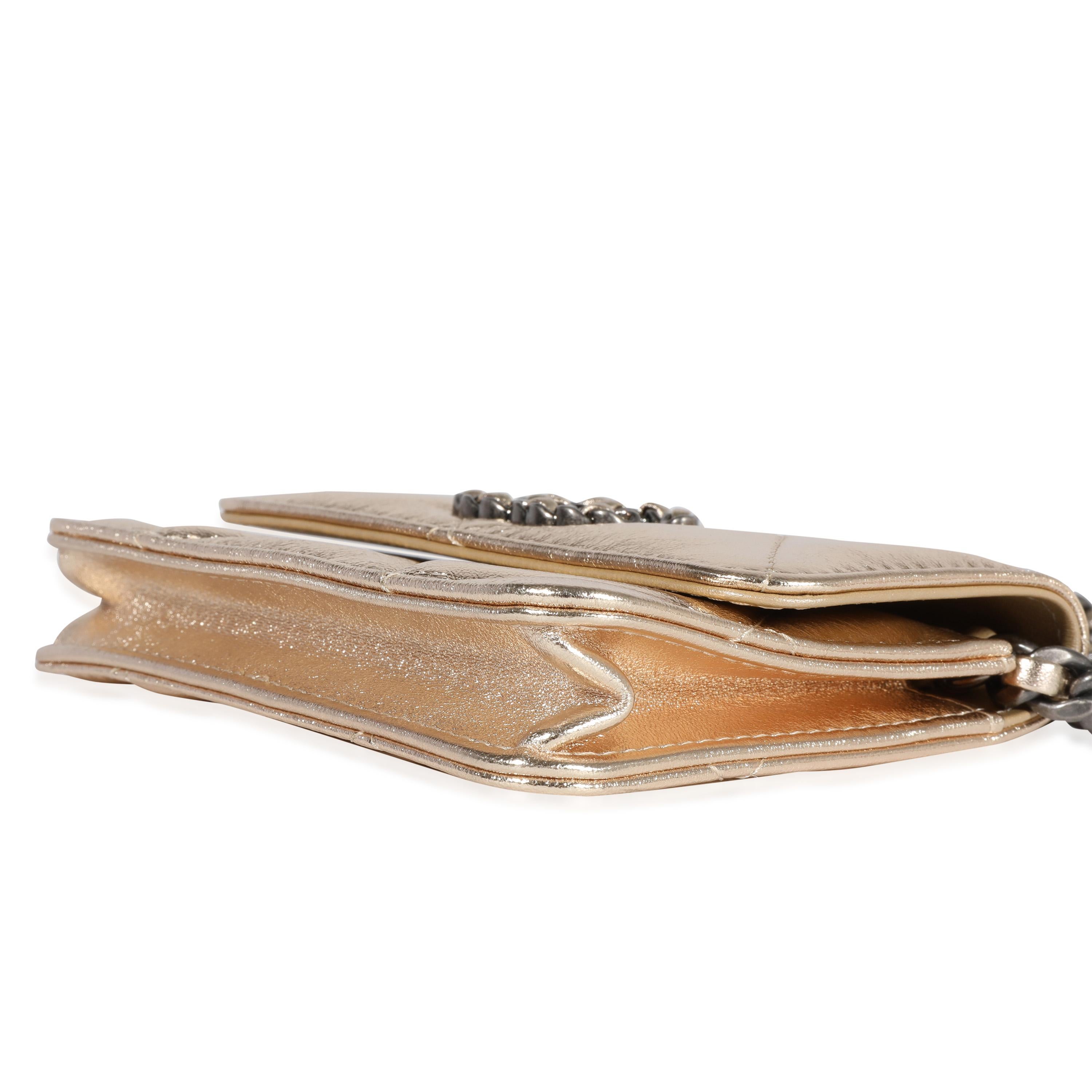 cc 19 zipped coin purse 11cm cream lambskin gold hardware