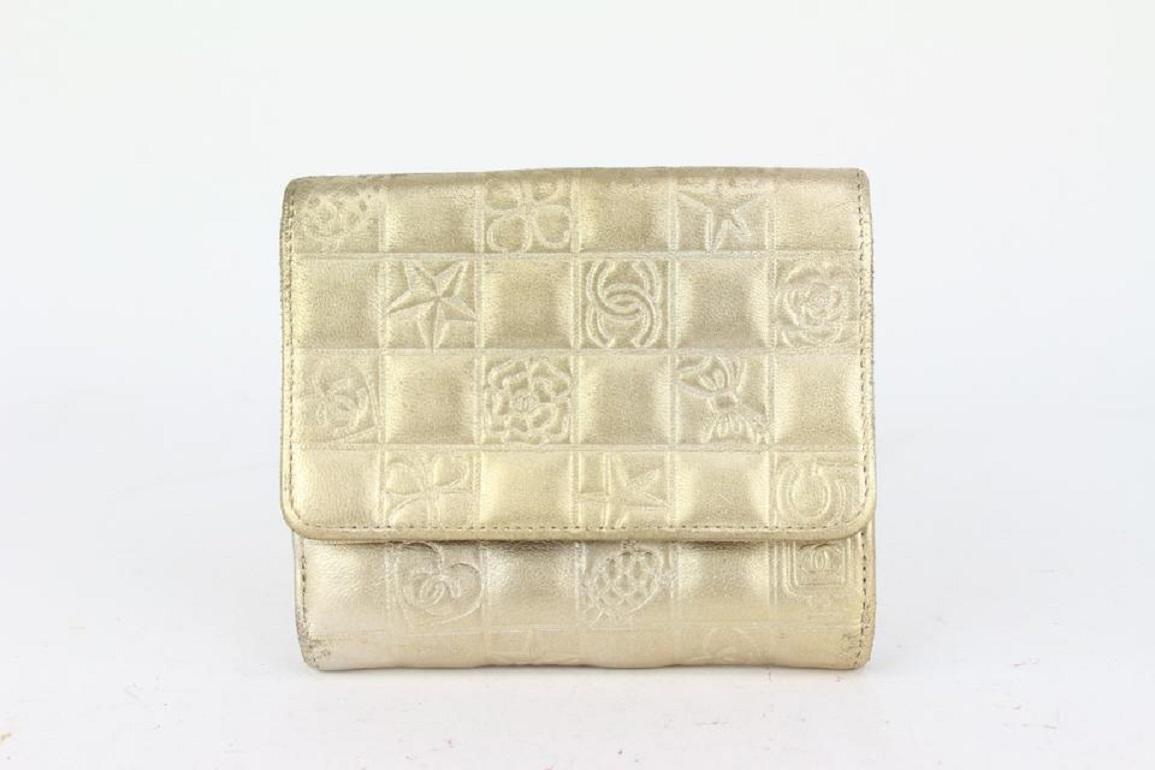 Chanel Gold Quilted Lambskin Charm Compact Wallet 29cas722 2