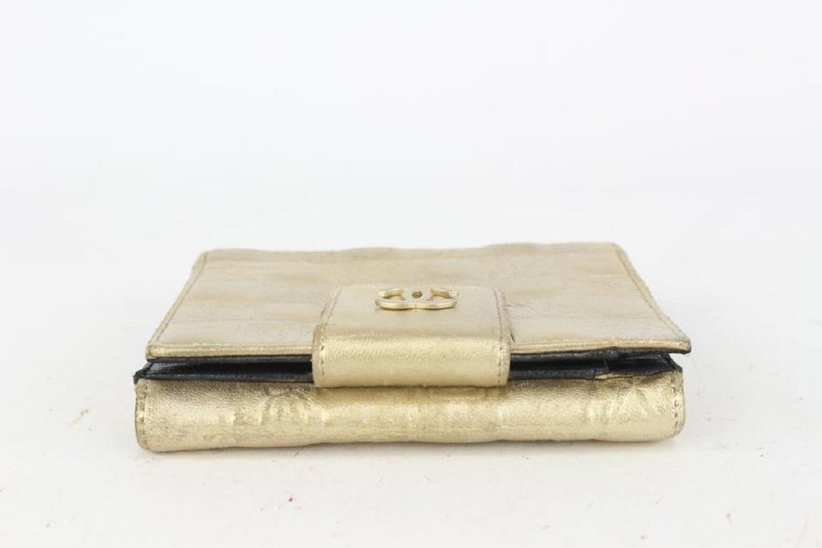Chanel Gold Quilted Lambskin Charm Compact Wallet 29cas722 3