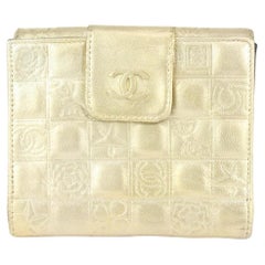 Chanel Gold Quilted Lambskin Charm Compact Wallet 29cas722