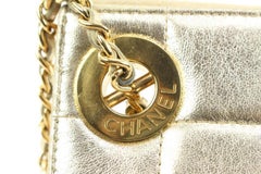 Chanel Gold Quilted Lambskin Handcuff Wristlet Bracelet Clutch 49ck224s