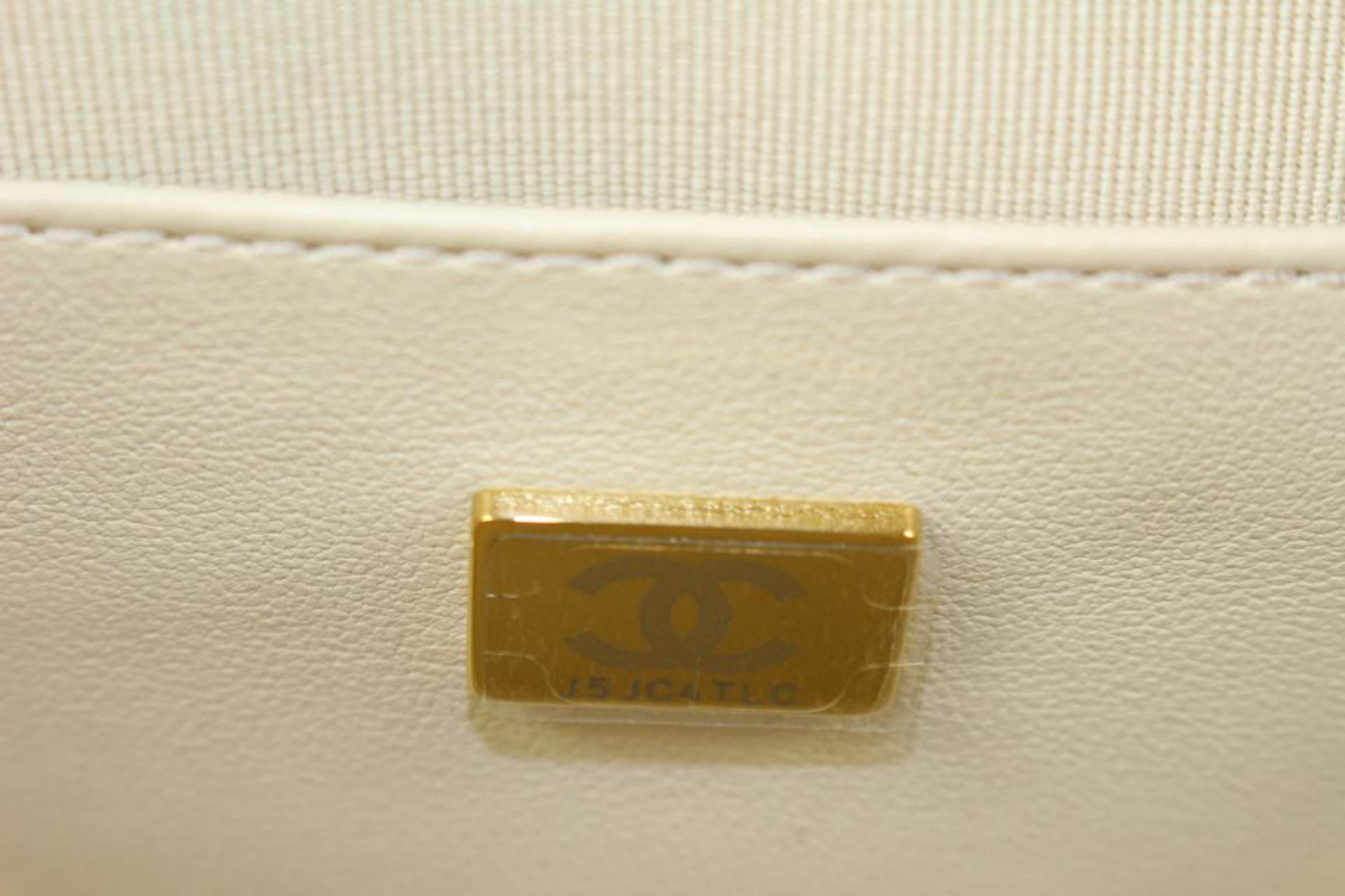 White Chanel Gold Quilted Lambskin Large Heart Bag 41ck60