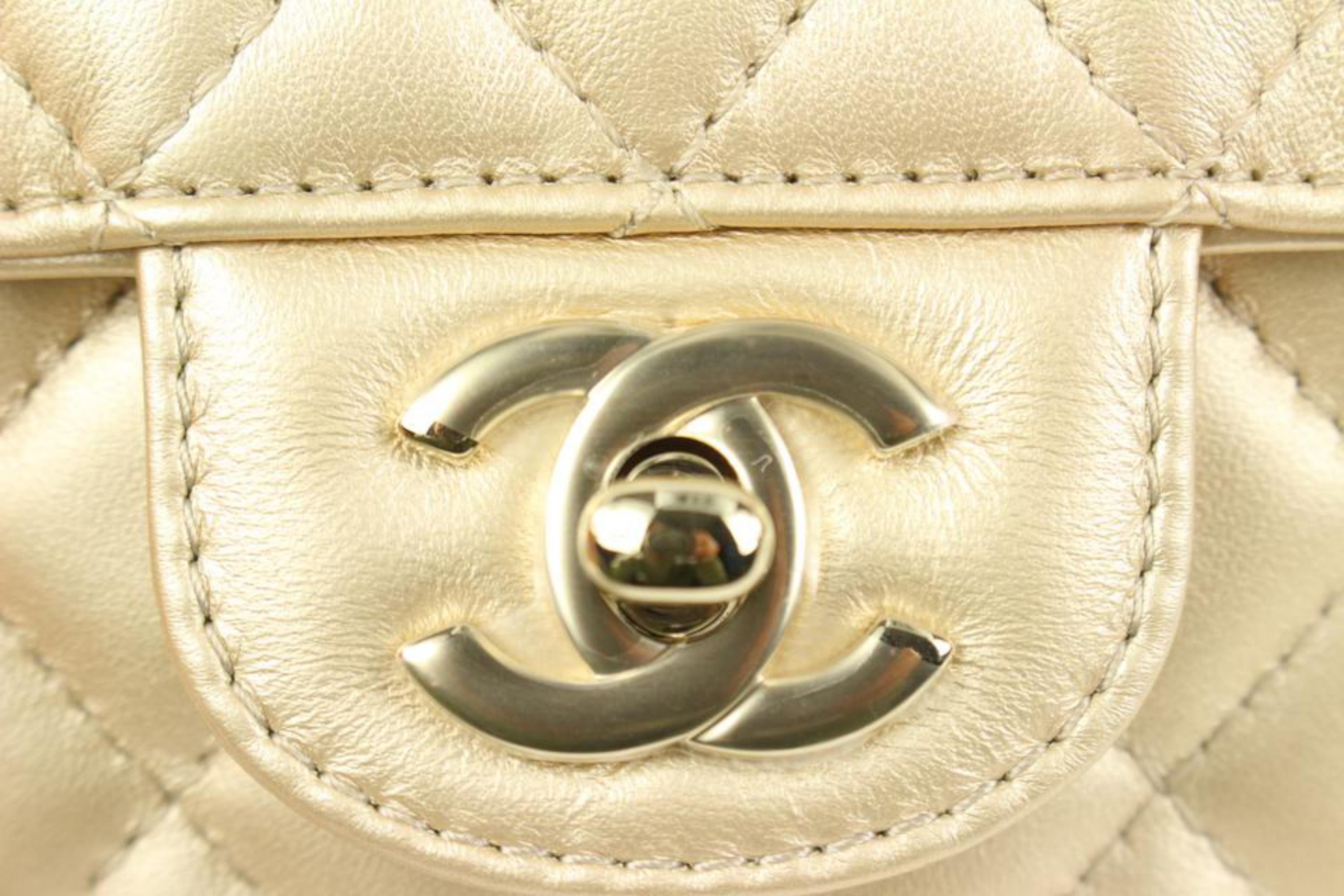 Chanel Gold Quilted Lambskin Large Heart Bag 41ck60 1