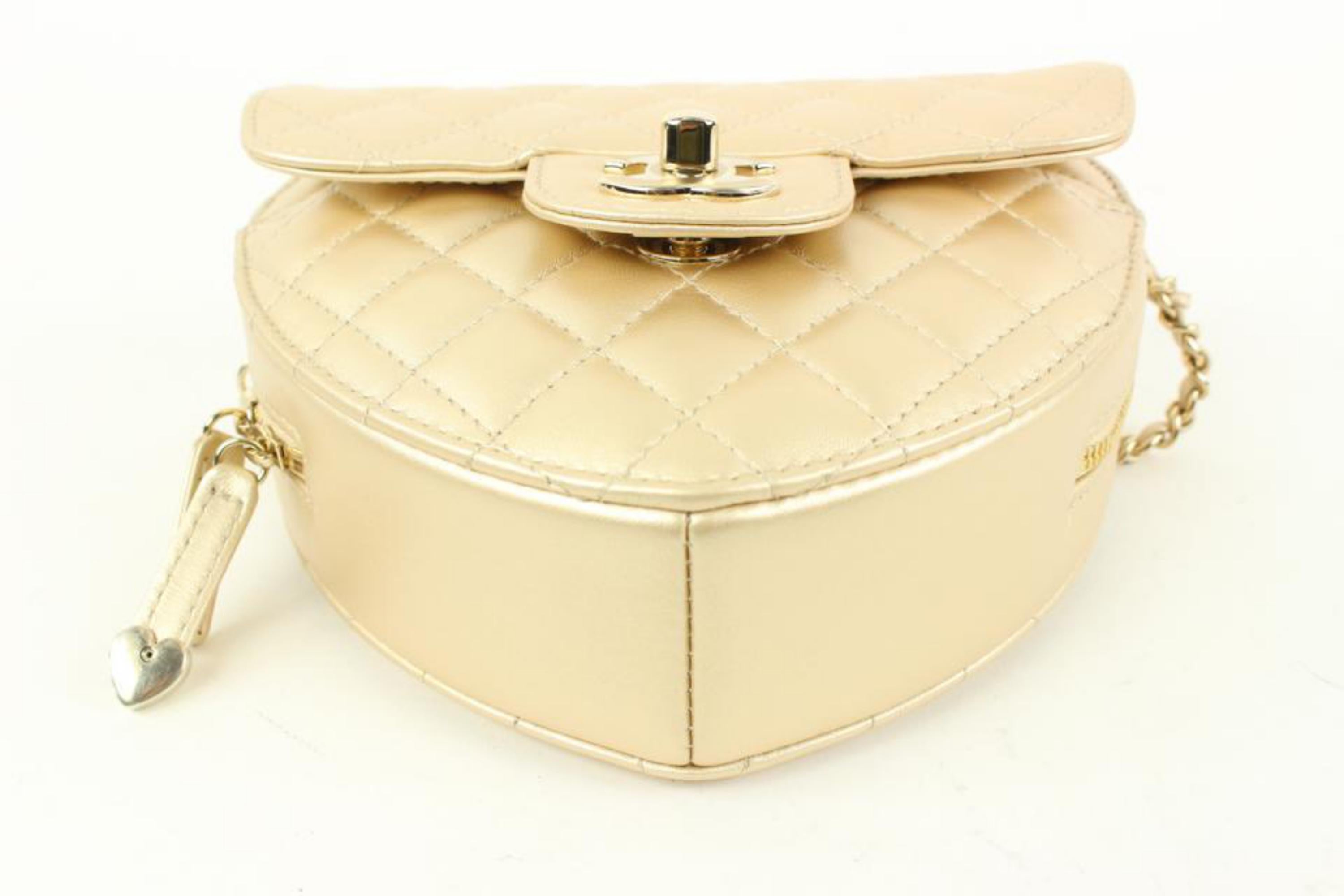 Chanel Gold Quilted Lambskin Large Heart Bag 41ck60 2
