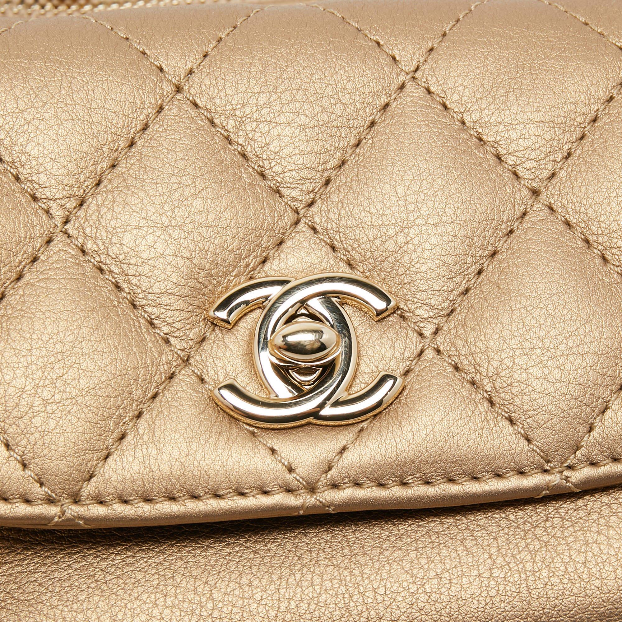 Chanel Gold Quilted Leather Chanel CC Belt Bag 5