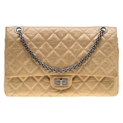 Chanel Gold Quilted Leather Reissue 2.55 Classic 226 Flap Bag