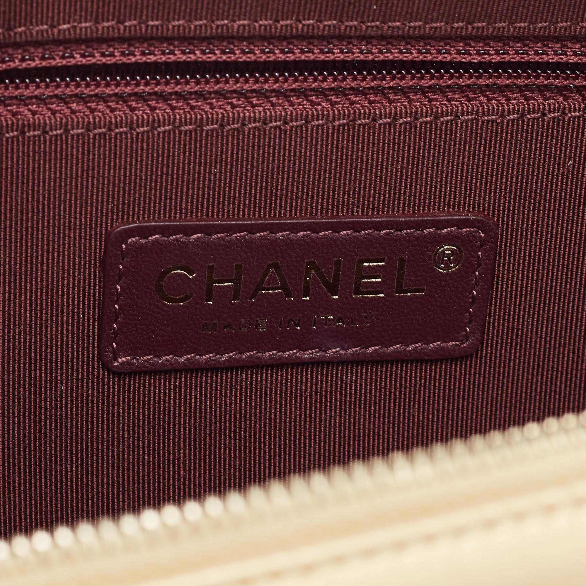 Chanel Gold Quilted Leather Small Coco Boy Camera Bag 6