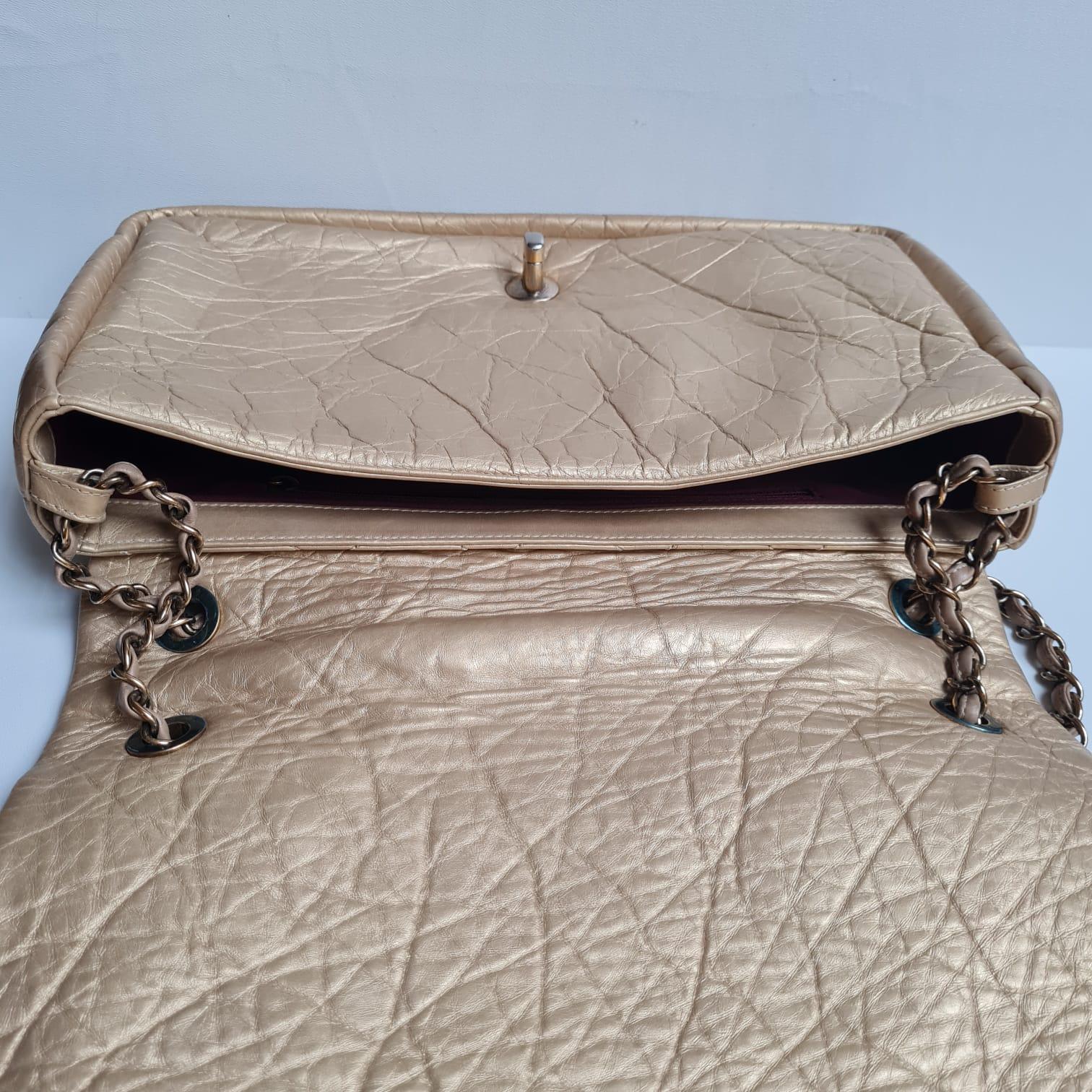 Chanel Gold Quilted Pondicherry Flap Bag For Sale 7