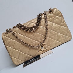 Chanel Gold Quilted Pondicherry Flap Bag
