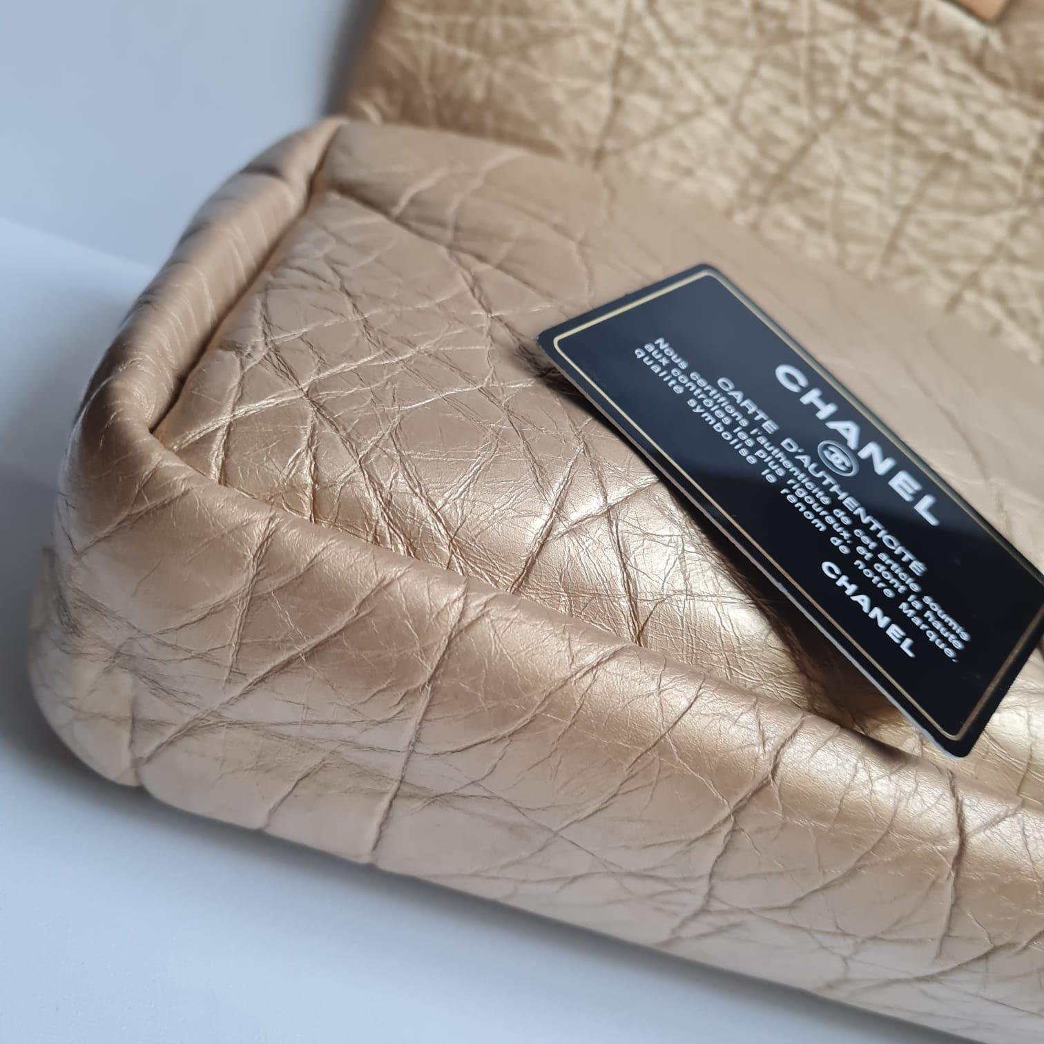 Chanel Gold Quilted Pondicherry Flap Bag For Sale 4