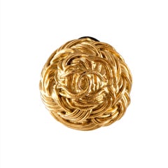 Chanel Gold Rope Knot CC Earrings