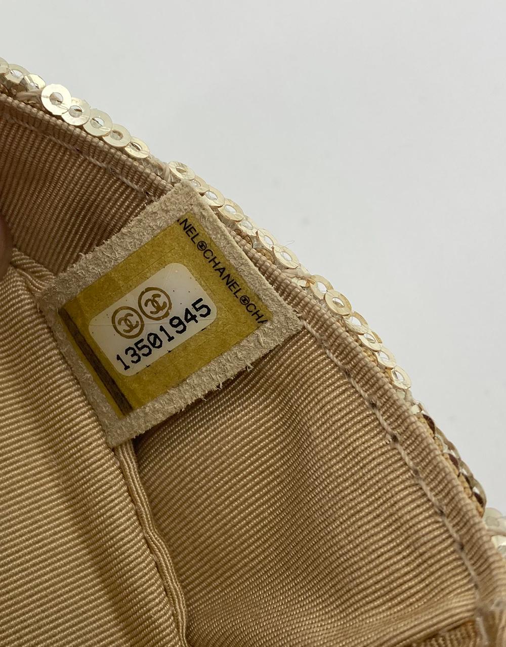 Chanel Gold Sequin Mini Reissue Classic Flap Messenger Bag 1