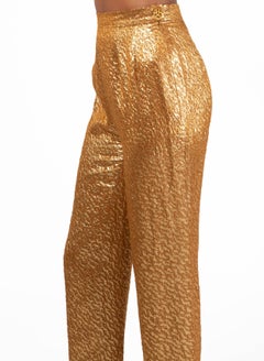 Chanel Gold Shirt and Pant Set Gripoix Buttons  Documented, 1996