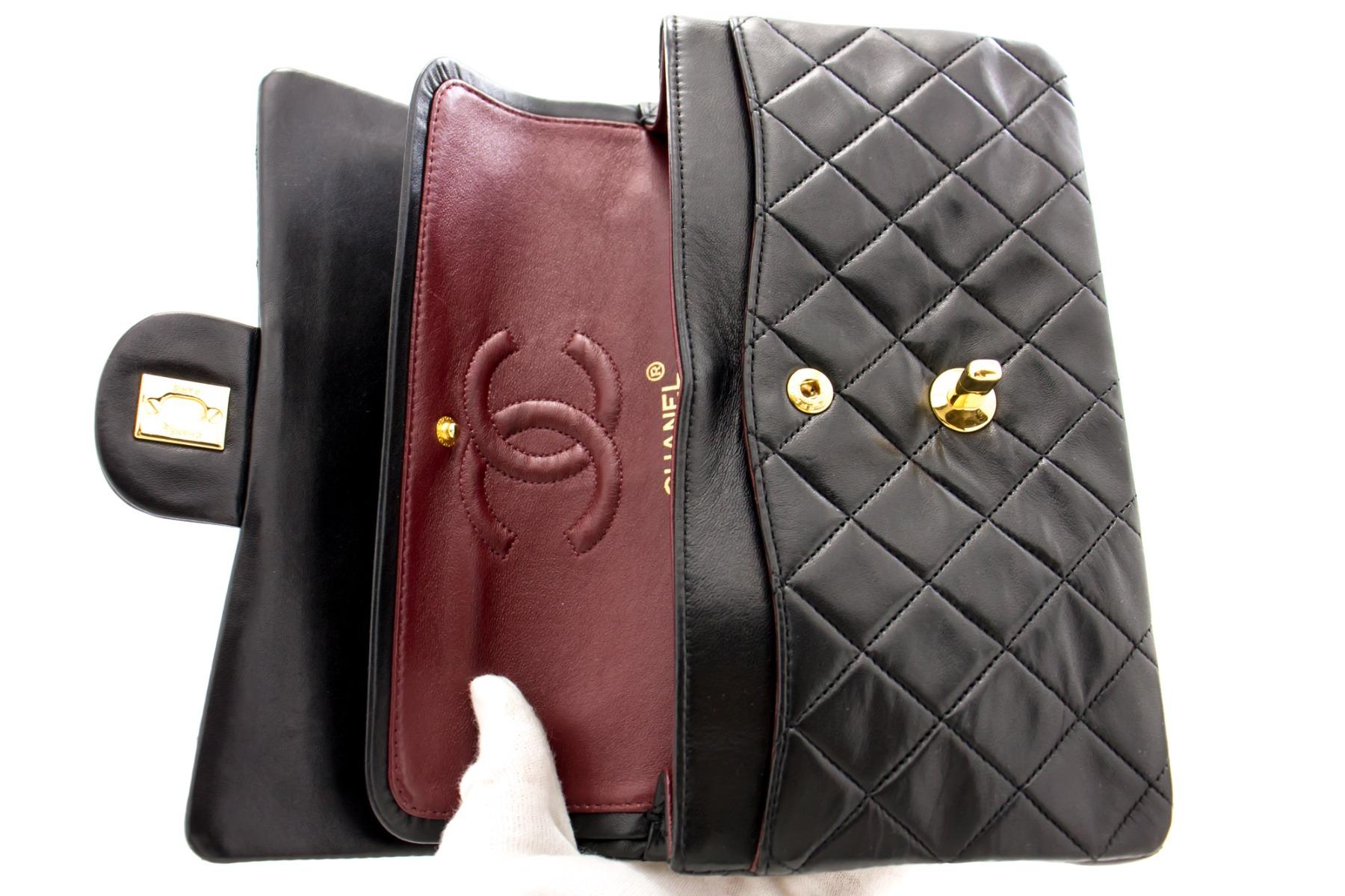 Black Chanel Gold Small Double Flap Bag 