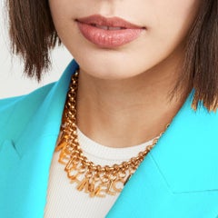 Chanel Gold Spring CC Logo Turnlock Choker Necklace