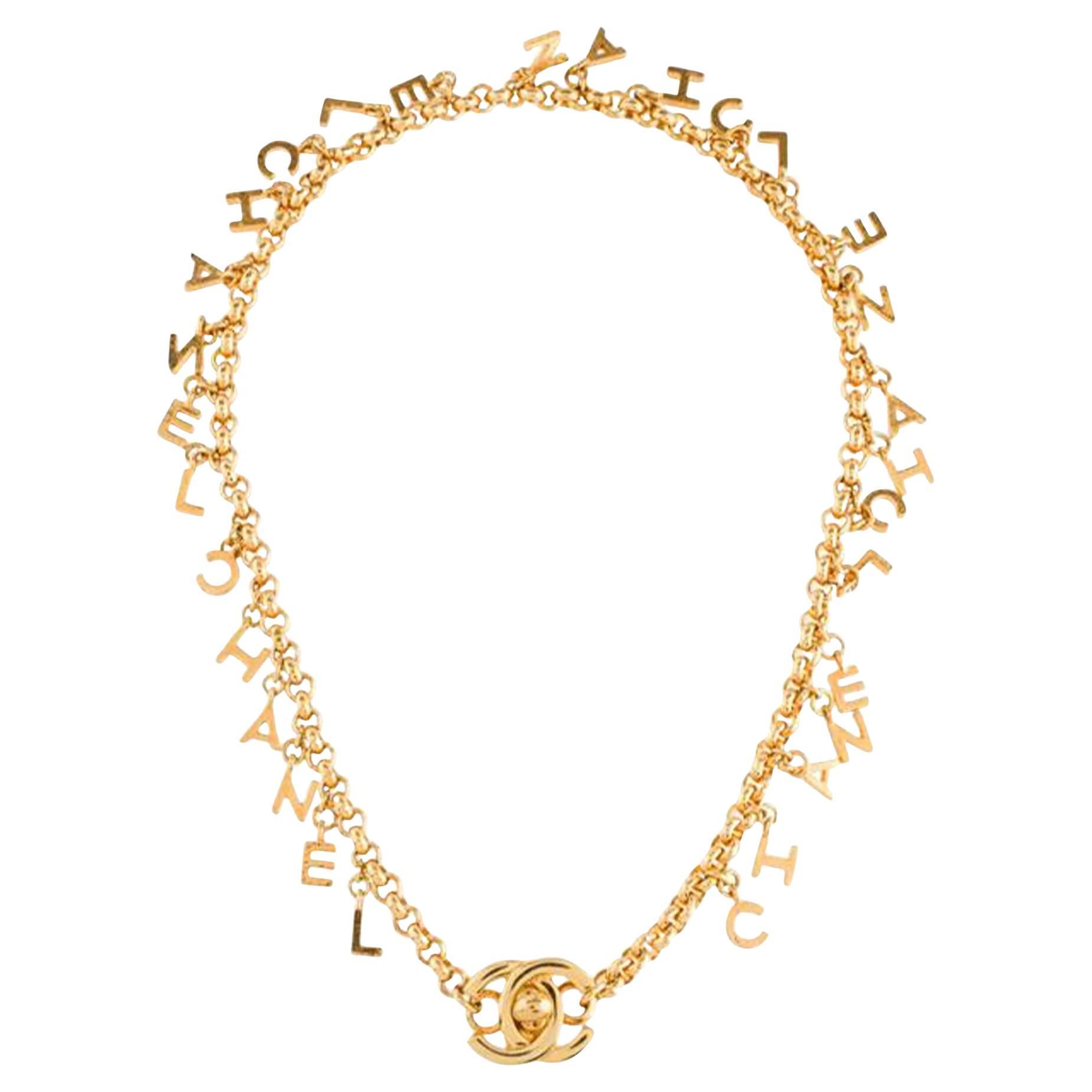 Chanel Gold Spring CC Logo Turnlock Choker Necklace