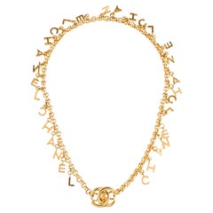 Chanel Gold Spring CC Logo Turnlock Choker Necklace