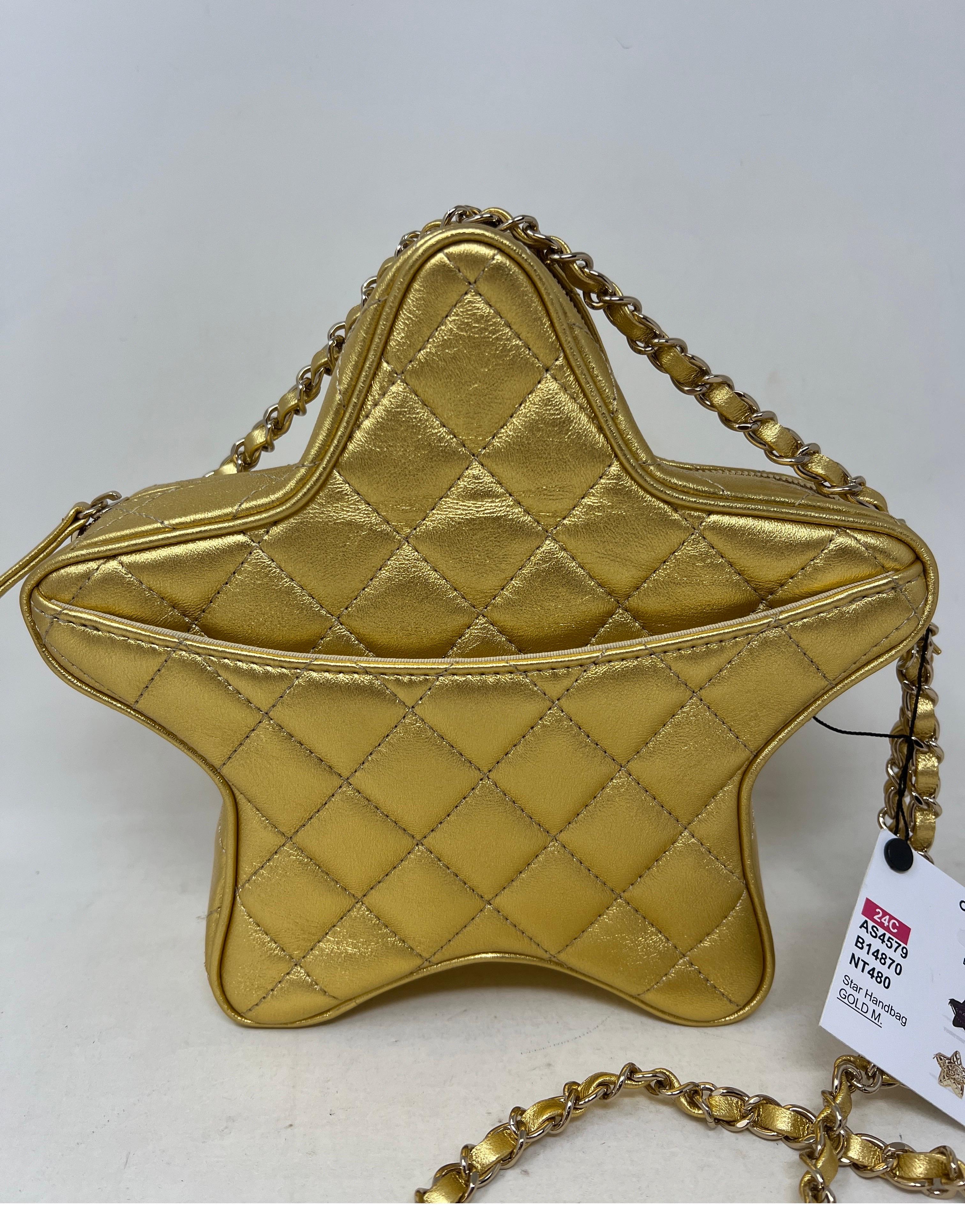 Women's or Men's Chanel Gold Star Bag For Sale
