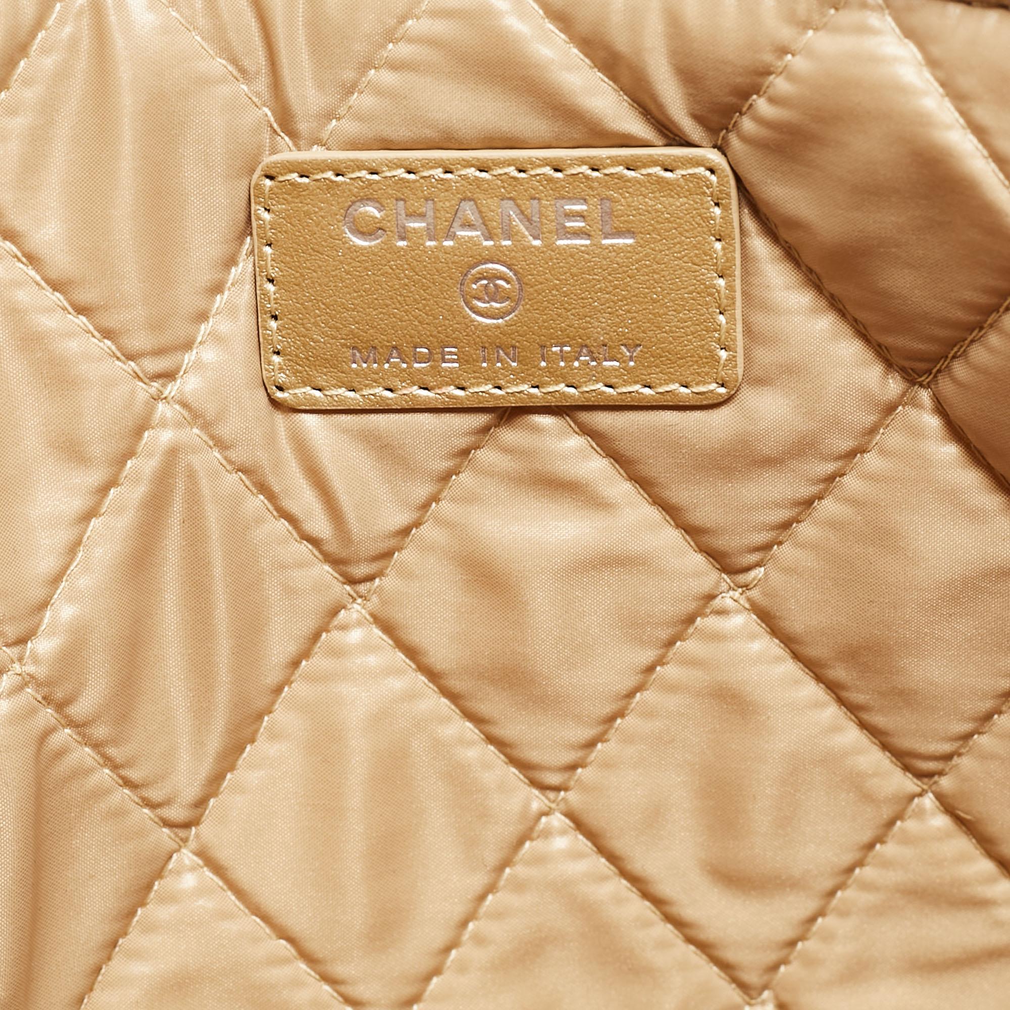 Chanel Gold Star Embossed Leather O Case Medium Quilted Boy Clutch Bag 6