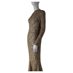 Chanel gold thread long dress 