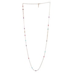CHANEL Goldfarbene 19PEARL & BEAD LOGO CHAIN Halskette