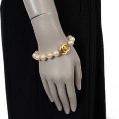 CHANEL Pulsera de oro 97A IMITATION PEARL TURNLOCK