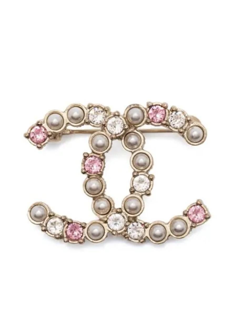 pink chanel brooch