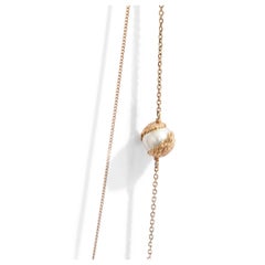 CHANEL gold-tone ANGEL WING PEARL Necklace