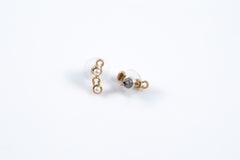 Chanel Gold Tone Coco Earrings