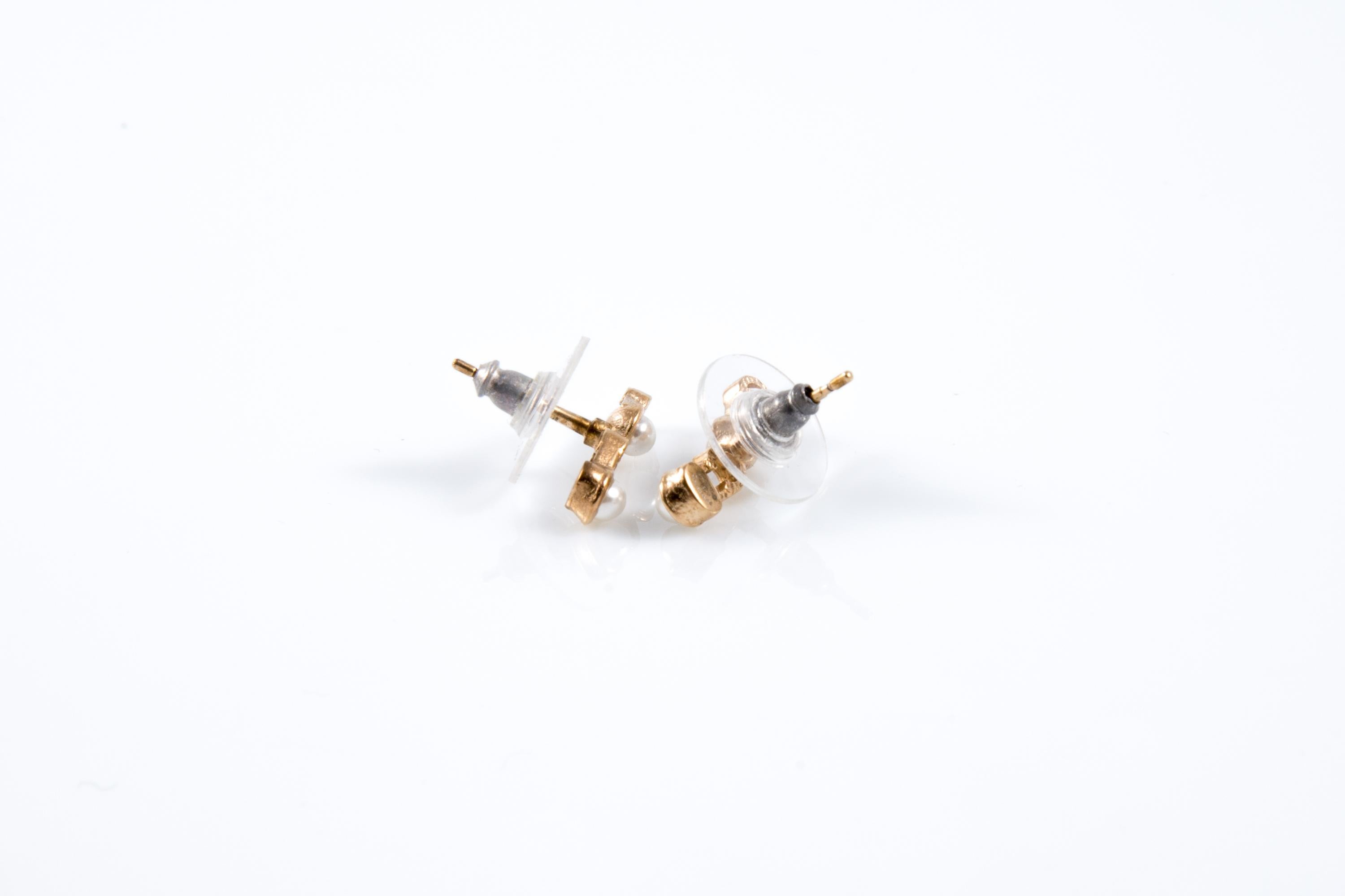 Women's Chanel Gold Tone Coco Earrings For Sale