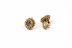 Chanel Gold Tone Cuff Links