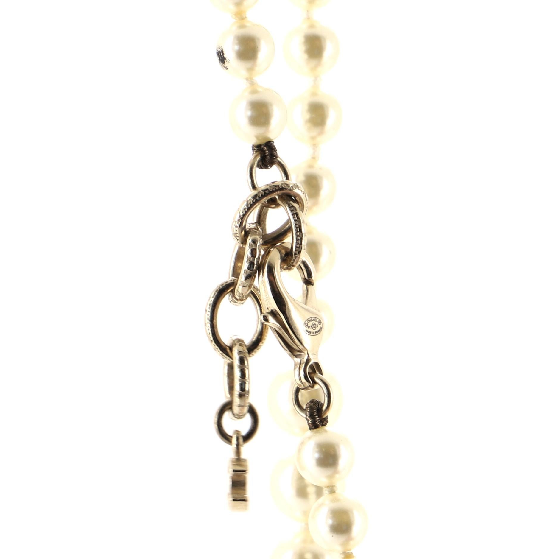 Chanel Gold-tone Faux Pearls and Crystal Embellished Metal CC Long Necklace


68011MSC