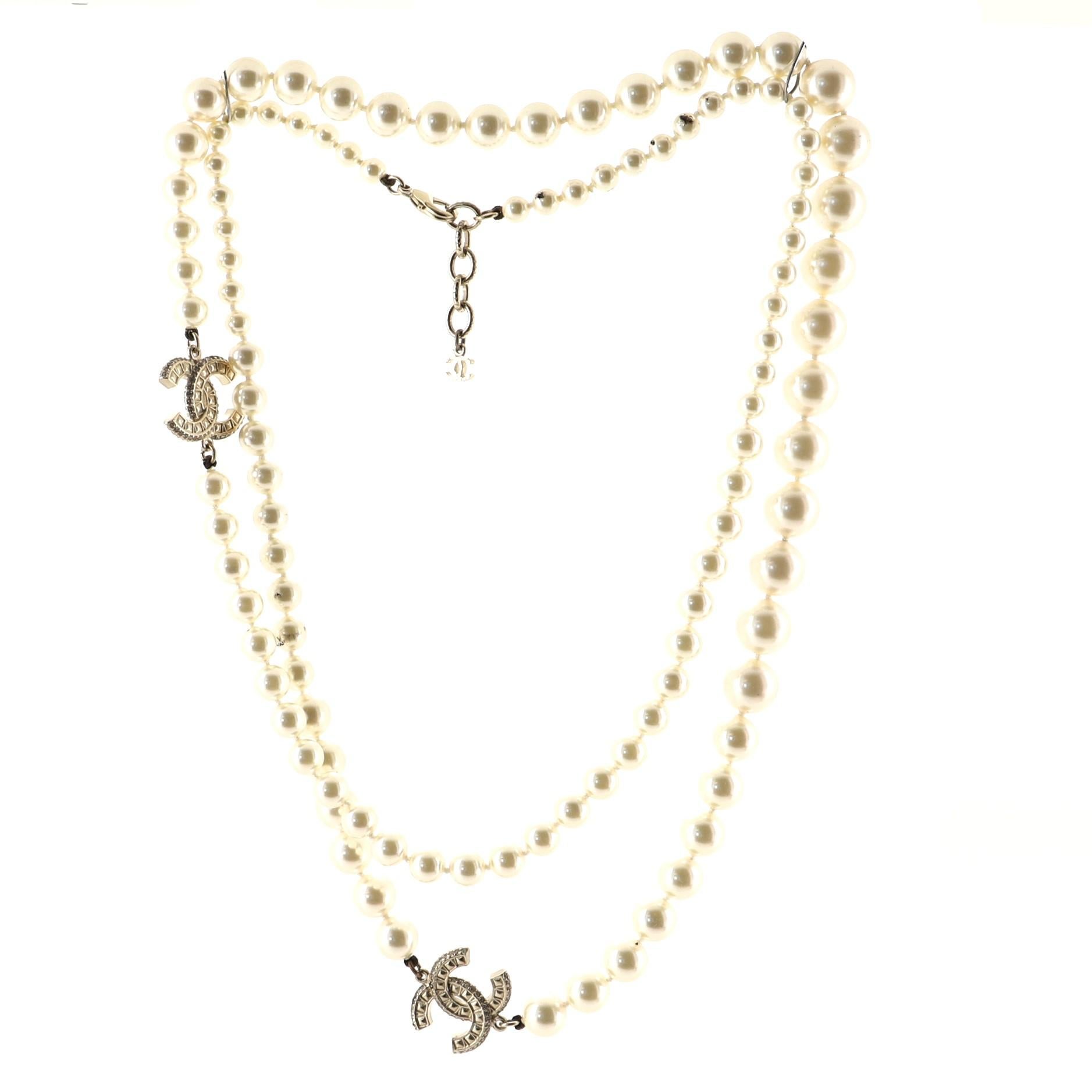 faux chanel pearl necklace