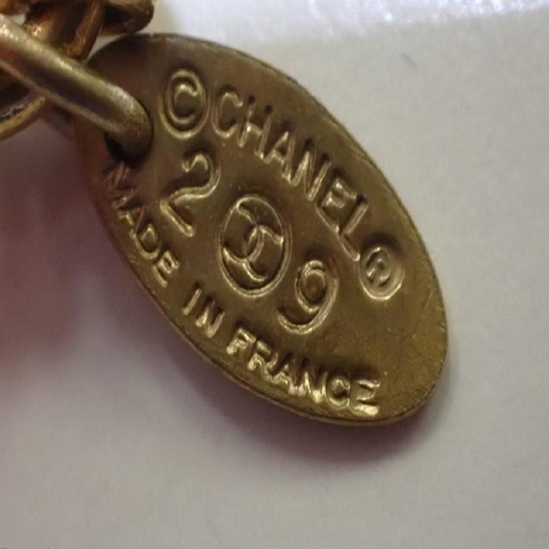 Chanel Gold-tone Metal CC Logo Pendant Necklace In Good Condition In Irvine, CA