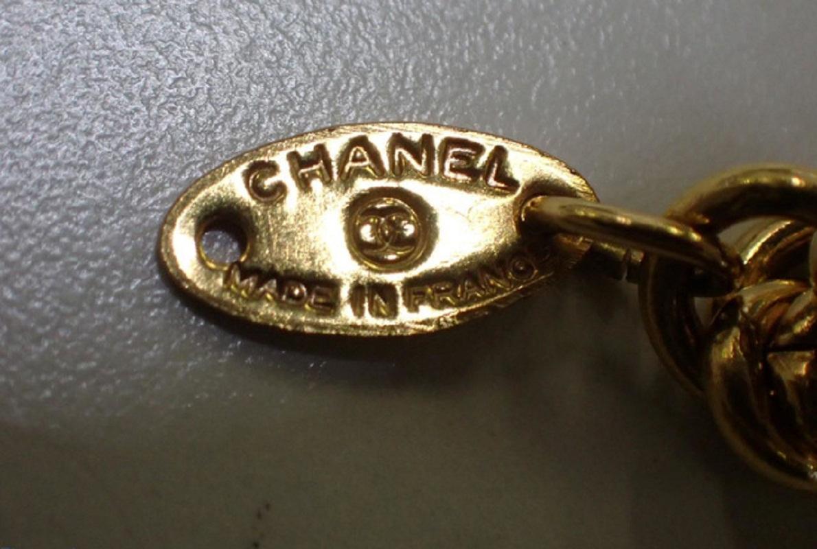 Chanel Gold-tone Metal Loupe Round Braid Magnifying Glass Chain Necklace 1