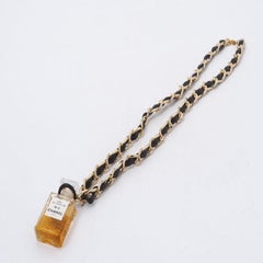 Chanel Gold-tone Perfume Bottle Charm Necklace